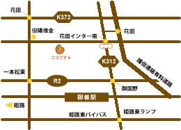 チャルゴクライミングジムの地図